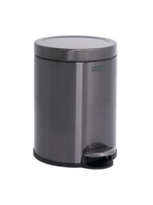 Steel Round Step-On Trash Can Stainless